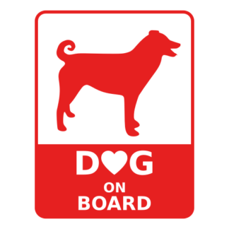 Dog On Board Decal (Red)